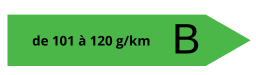 Émission de CO2 comprise entre 101 et 120 g/km