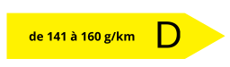 Émission de CO2 comprise entre 141 et 160 g/km